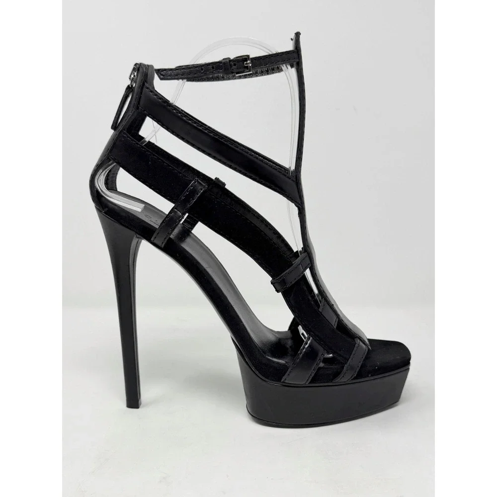 Gucci Frida Giannini SS 2010 Runway Black Cage Platform Heels 37